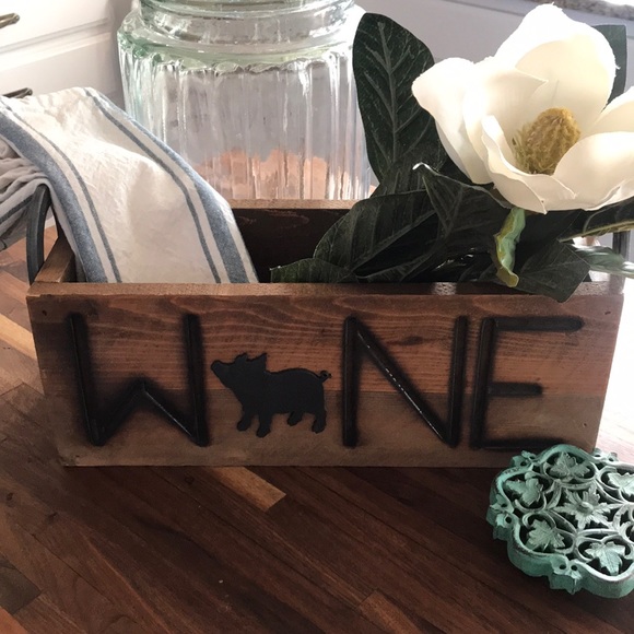 Other - NWOT S-Wine Box/Rack with Horseshoe Handles